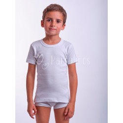 Camiseta niño felpa m/corta...