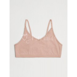 Top liso juvenil Nude
