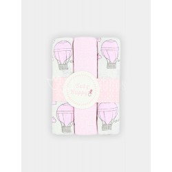 Set 3 Muselinas Nubes Rosa