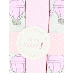 Set 3 Muselinas Nubes Rosa 2