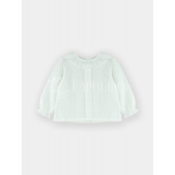 Blusa blanca de plumeti con...