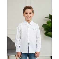 Camisa niño blanco con...