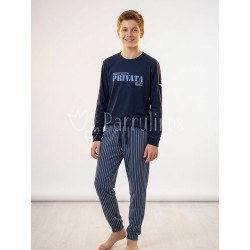 Pijama largo adulto Logo...