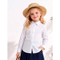 Camisa niña manga larga Blanca