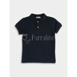 Polo básico niño azul marino