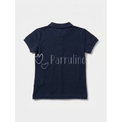 Polo básico niño azul marino 2