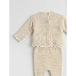 Conjunto punto bebé Beige... 2