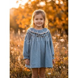 Vestido niña Azul Topitos...