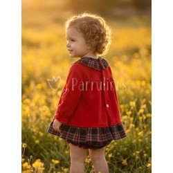 Vestido bebé niña rojo con... 2