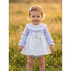 Vestido bebé niña azul...