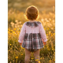 Vestido bebé niña rosa con... 2
