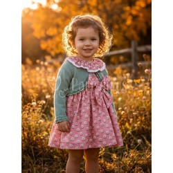 Vestido bebé rosa floral...