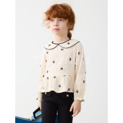 Blusa niña bordados Lazos...