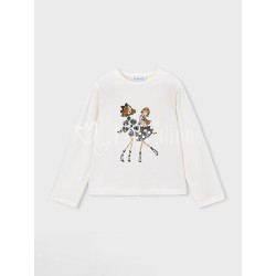 Camiseta niña crudo con...
