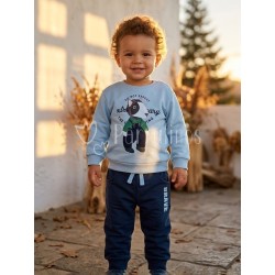 Chándal bebé niño Celeste y...