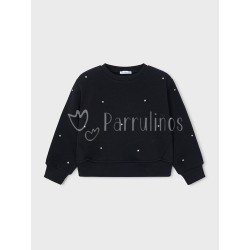 Sudadera niña negra con...