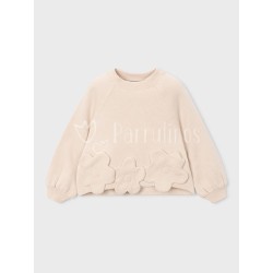 Sudadera niña con flores...