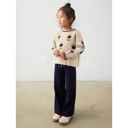 Conjunto niña tricot Flor...