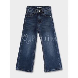Vaquero niña Wide Leg azul...