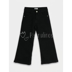 Vaquero niña Wide Leg negro