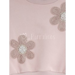 Sudadera niña rosa con... 2