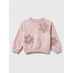 Sudadera niña rosa con...