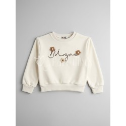 Sudadera niña crudo con...