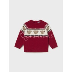Jersey bebé niño jacquard Rojo