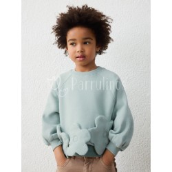 Sudadera niña con flores...