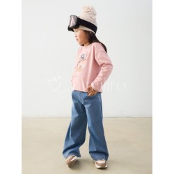 Pantalón niña Knit Denim Claro