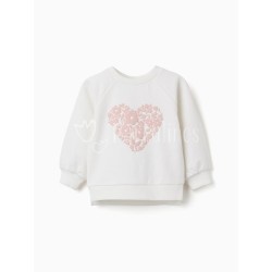 Sudadera bebé niña blanca...