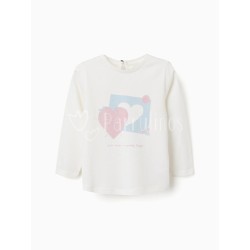 Camiseta bebé niña blanca...
