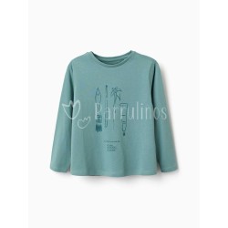 Camiseta niña de manga...