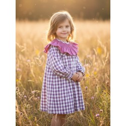 Vestido niña cuadros con...