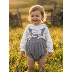 Conjunto bebé niña peto con...