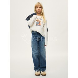 Pantalón chica vaquero wide... 2