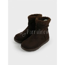 Botas niña choco con forro...