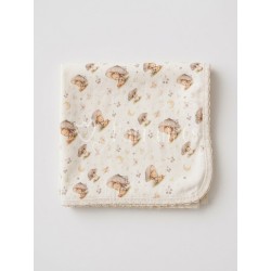 Muselina bebé beige con Setas