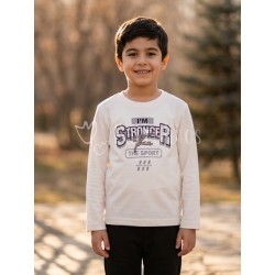 Camiseta niño manga larga...