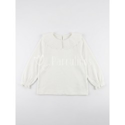 Camiseta niña con cuello...