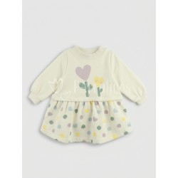 Vestido bebé niña felpa con...