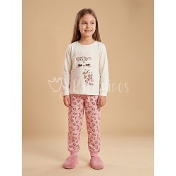 Pijama niña blanco con...