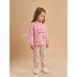 Pijama niña rosa con...