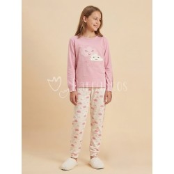 Pijama niña manga larga con...