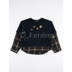 Sudadera niña combinado...