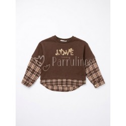 Sudadera niña combinado...
