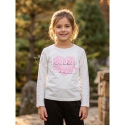 Camiseta niña manga larga...