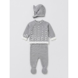 Conjunto recien nacido gris...