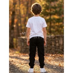 Pantalón niño cargo negro... 2