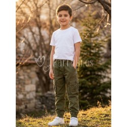 Pantalón cargo niño verde...